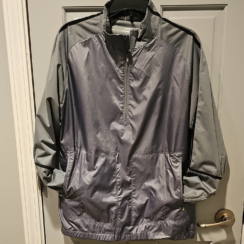 Nike Golf Gray Jacket Windbreaker Medium Sporty Athletic Men